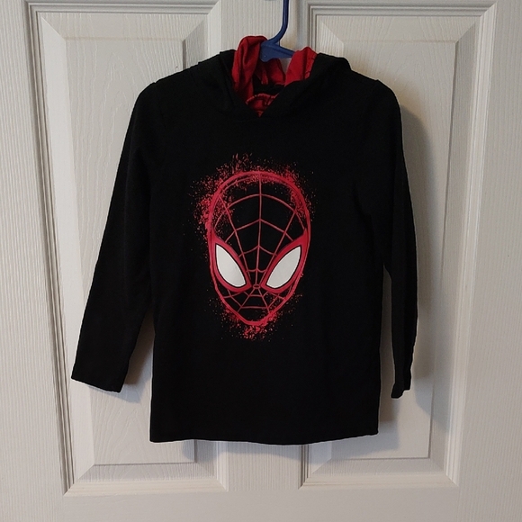 Spider-Man Miles Kids Black and Red Hoodie - Picture 1 of 7